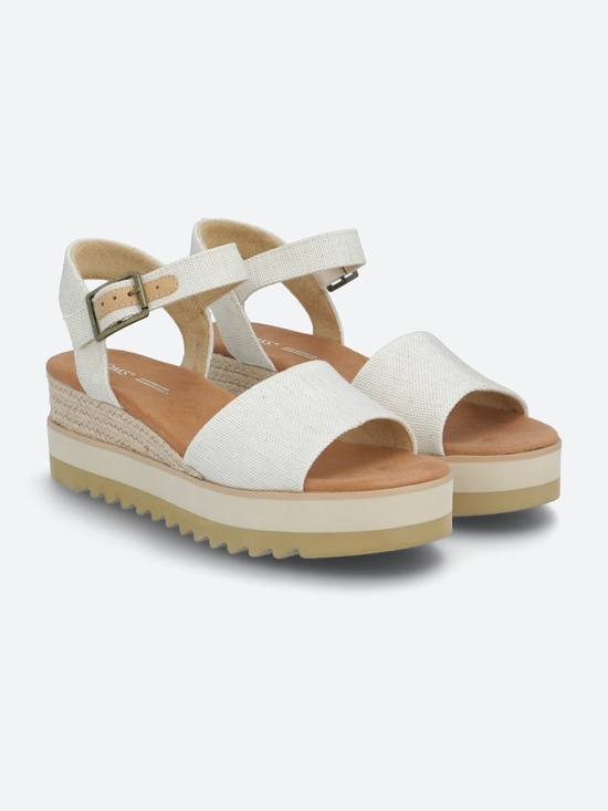 Toms Shoes - Women’s Toms White Platform Espadrille Sandals
